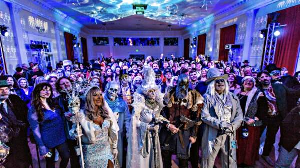 royal blue ball attendees
