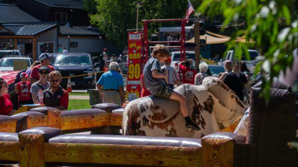 Buffalo Days - child on bull ride