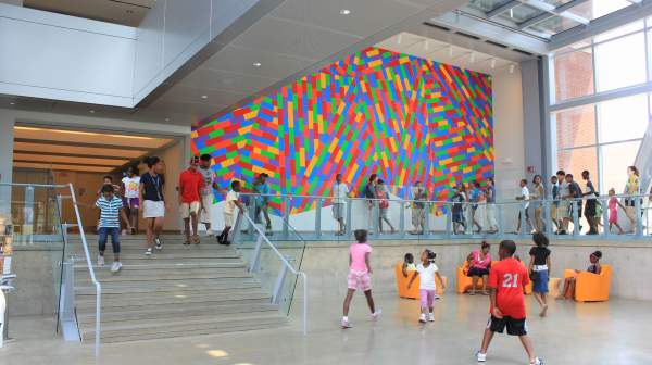 Akron Art Museum Lobby Filled With Kids