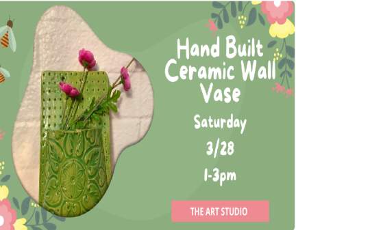 Hand Built Ceramic Wall Vase