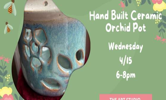 Hand Built Ceramic Orchid Pot