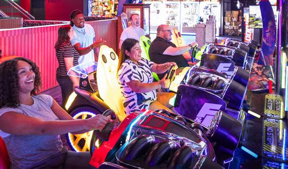 Group at BIG! Best in Games arcade