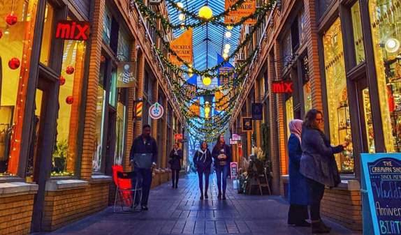 Nickels Arcade at the Holidays