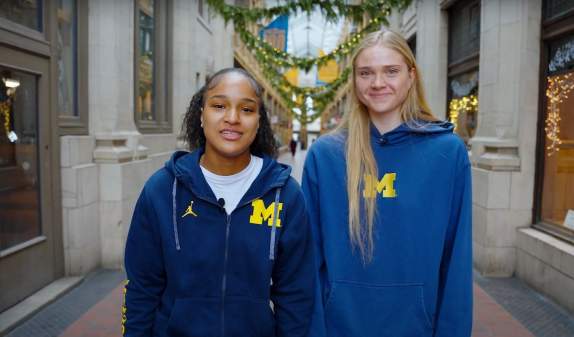 Shop Ann Arbor with U-M Star Athletes, Mila Holloway and Olivia Olson