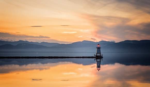 Lighthouse sunset