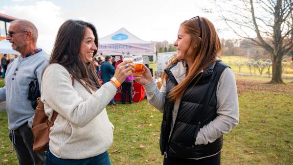 People raise a glass to Bonfires, Barrels & Brews