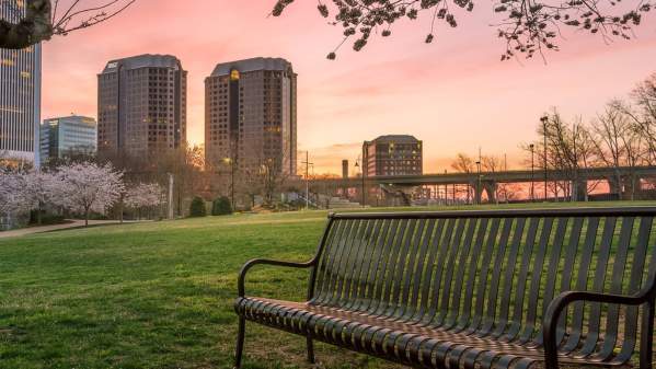 Sunset at the city
