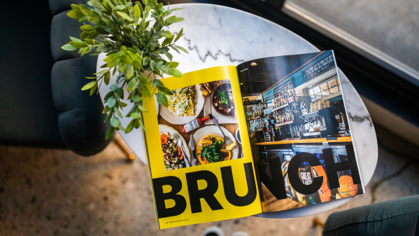a magazine spread showcasing Brunch in Milwaukee