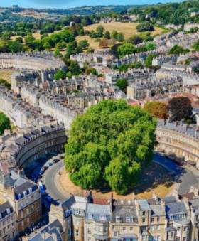 Aerial view of Bath - credit David Cherriman