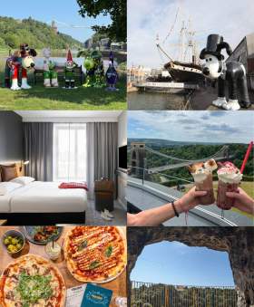 Gromit Unleashed trail sculptures, drinks from Clifton Observatory, Moxy Bristol and Bocabar Bristol Pizzas