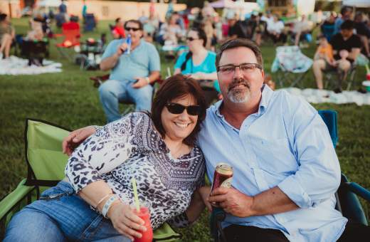Couple enjoying live music at Friday Night Live at Old Glory