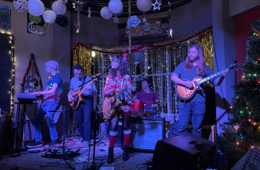Band performs on Revel House Stage