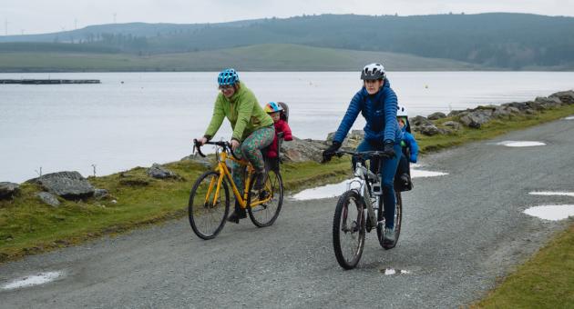 Cyclists on the The Brenig Trail
