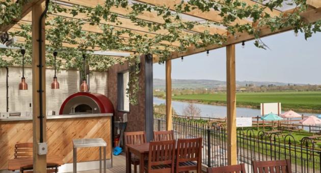 Beer garden by the river