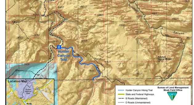 Hunter Canyon trail map