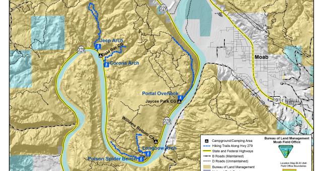 Longbow Arch Trail map