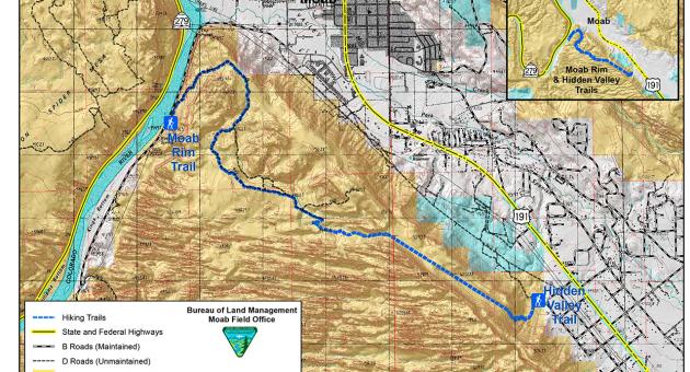 Moab Rim Trail map