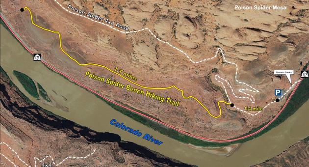 Poison Spider Bench trail map