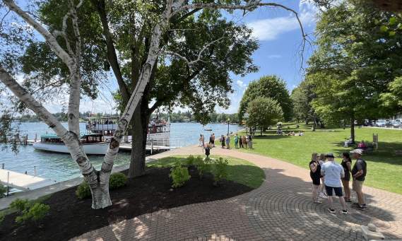 Skaneateles Park with people enjoying the day