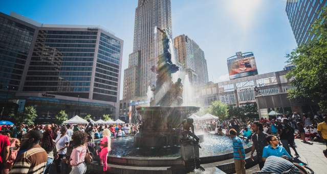 Fountain Square in Downtown Cincinnati