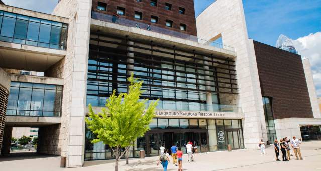 Exterior of the National Underground Railroad Freedom Center in Cincinnati