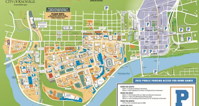 UT Football Parking Map Thumbnail