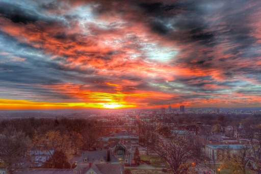 Downtown Akron from Highland Square