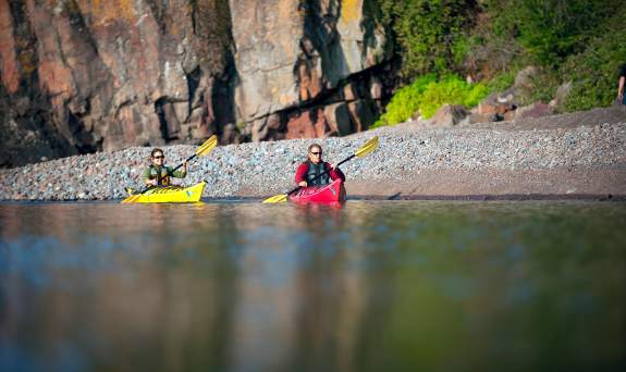 Two People Kayaking