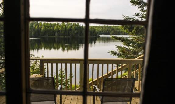 Window View of Loon Lake on the Gunflint Trail