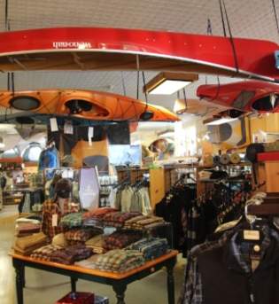 Kayaks and outdoor gear at JL Waters