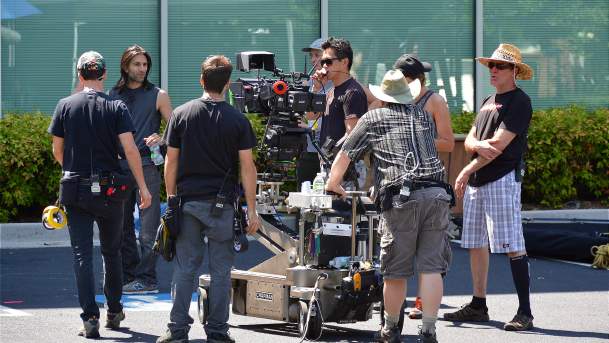 Filming outside of office space