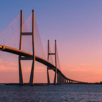 Discover the Sidney Lanier Bridge during your next visit to the Golden Isles. This iconic bridge traverses the Brunswick River in Brunswick, GA.