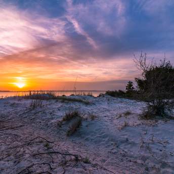 St. Andrews Beach at sunset on Jekyll Island