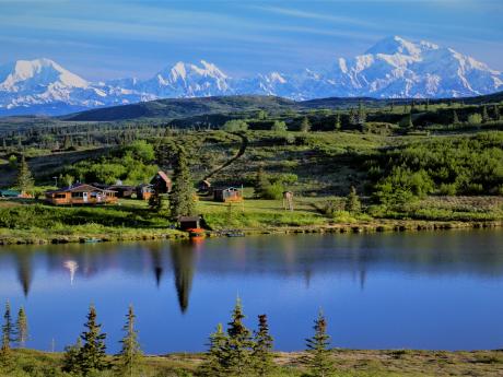 The Lodge and Denali in background