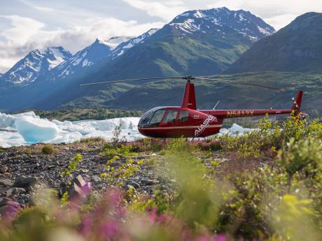 Helicopter at Lake Geogre