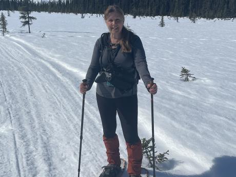 Deb Snowshoeing