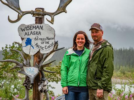 Wiseman Arctic Circle Sign