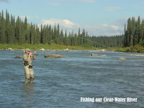 Remote Alaska river fishing