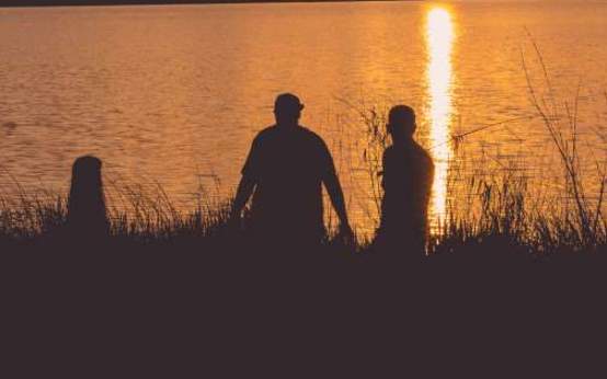 Fishing at sunset on a Longmont lake