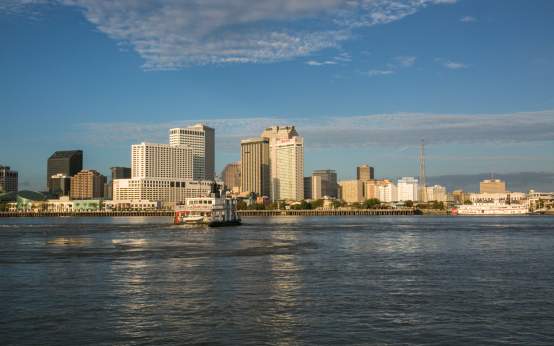 The Ferry Crossing the Mississippi River from Algiers Point to Canal Street