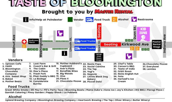 Taste of Bloomington Map