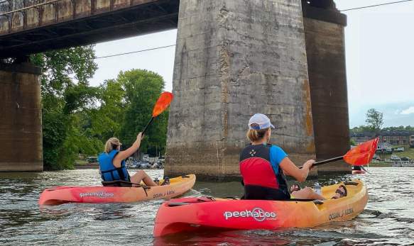 Kayakers on the Catawba River
