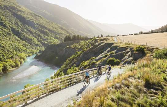 Biking in Gibbston Valley