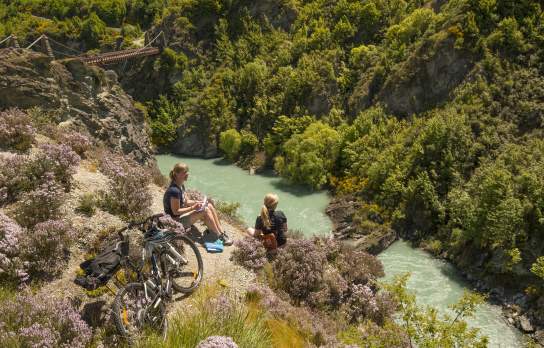 Queenstown Trail Overlooking historic Kawarau Bridge Arrow River Bridge Ride credit Julian Apse