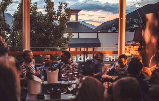 Friends at Sundeck Rooftop Bar