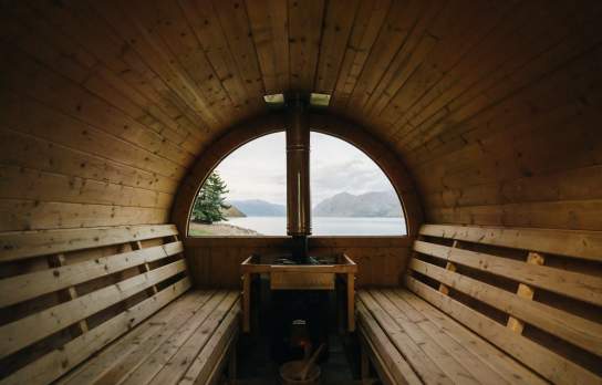Views from the Secret Sauna at Lake Hawea