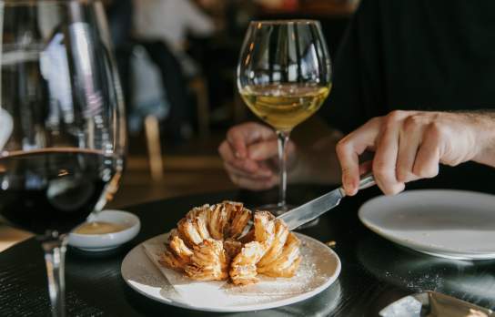 Pastries and Wine at Muttonbird in Wanaka
