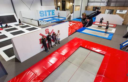 Soar higher than ever on our Super Trampolines