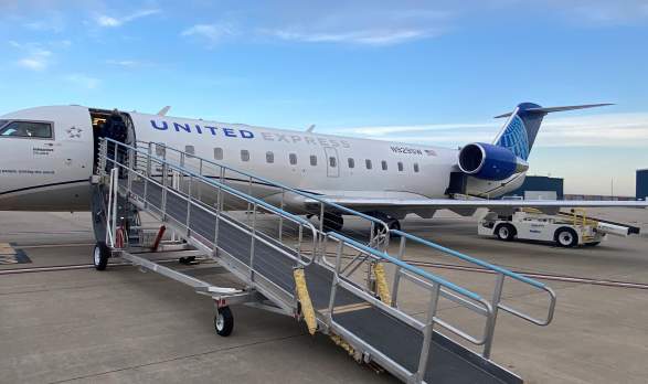 United Express Airplane at Salina Regional Airport