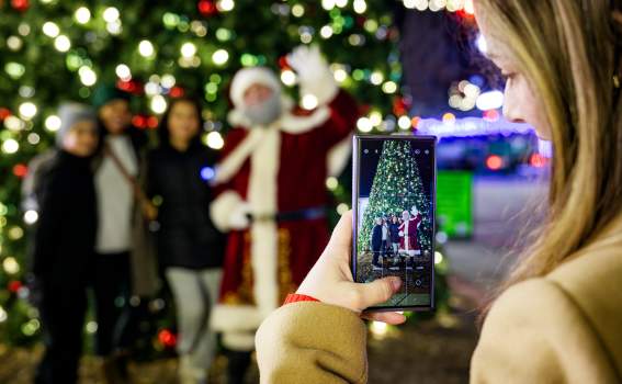 Greenville Tree with Santa